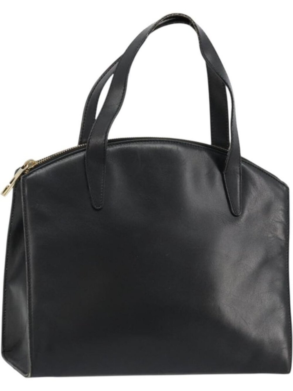 GUCCI Hand Bag Leather Black Gold 000 2058 0569 0 Auth